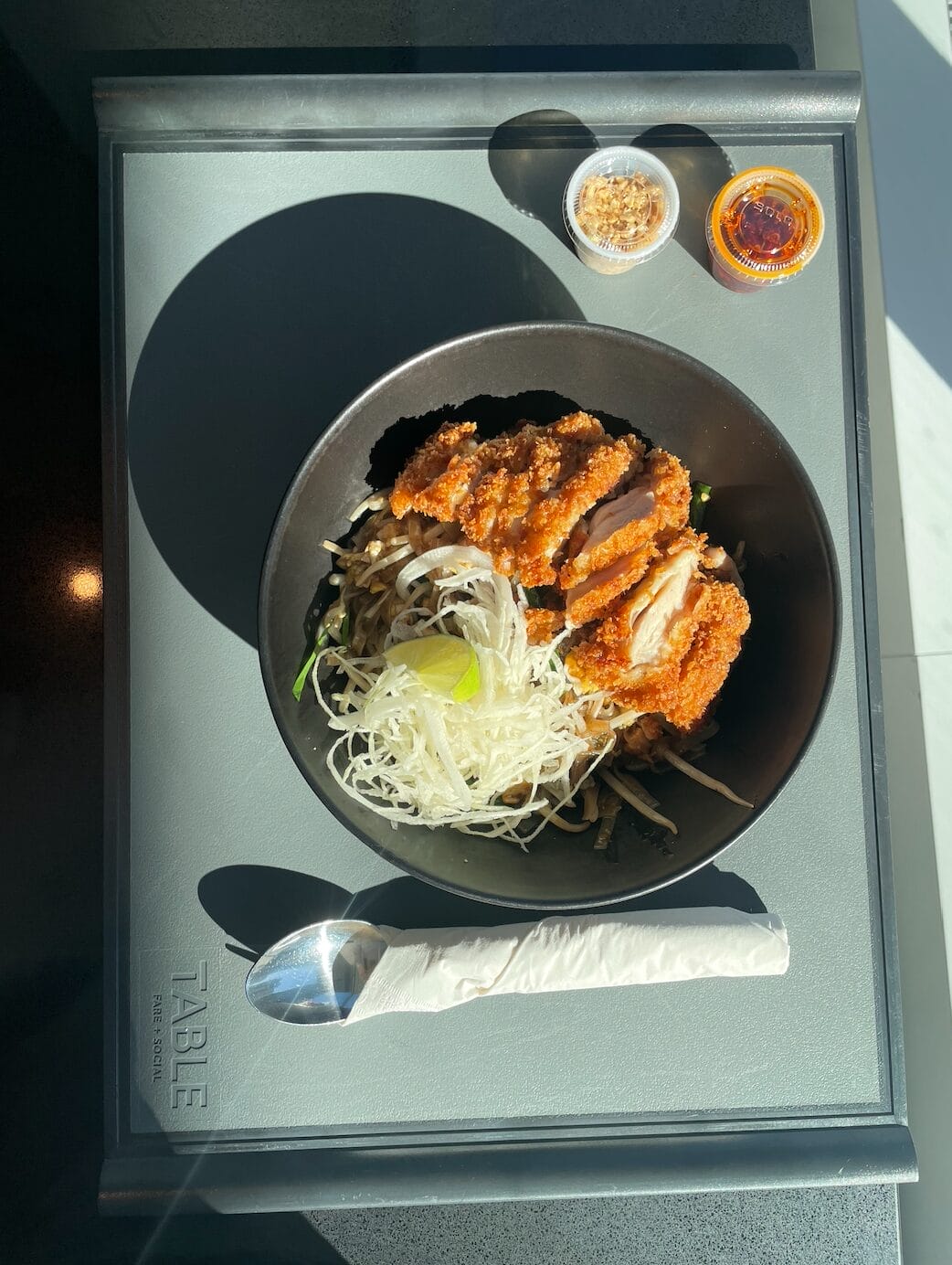 Pad Thai with Crispy Chicken